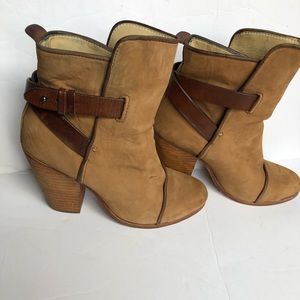 Light brown Rag & Bone heeled boot, Size 6.5